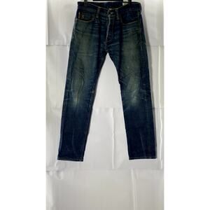 TODD SNYDER Men's Blue White Oak Cone Denim Slim-Fit Selvedge Jeans SZ 28X32